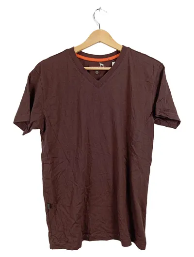 Parforce Herren T-Shirt V-Ausschnitt Braun Gr. S Baumwolle Basic