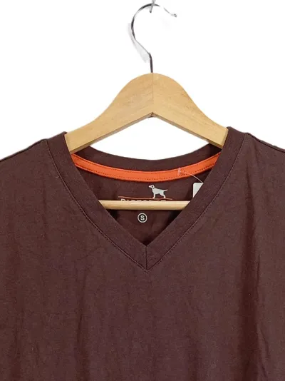 Parforce Herren T-Shirt V-Ausschnitt Braun Gr. S Baumwolle Basic