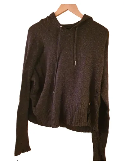 American Eagle Outfitters Damen Kapuzenpullover Gr. 36/S Grau Strick Casual