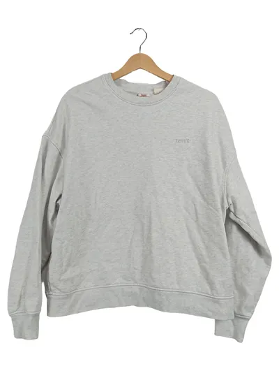 Levi's Sweatshirt Damen Gr. 36 S Grau Crewneck Casual Pullover