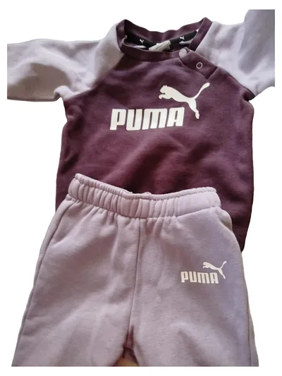 Puma Baby Jogginganzug Gr. 68 (6M) Lila Sportlich Baumwolle