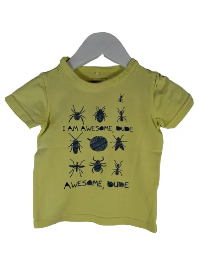 NAME IT Kinder T-Shirt Insekten Print Gr. 86 Gelb Baumwolle