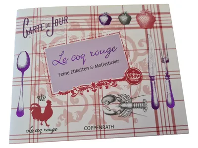 Coppenrath Sticker Set Le coq rouge Hahn Rot Etiketten Motivsticker
