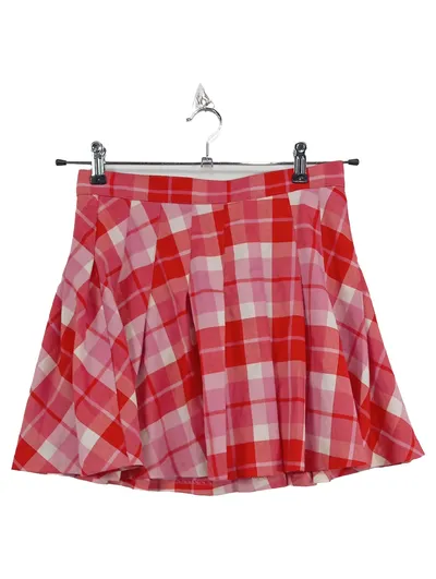 MONKL Damen Minirock Gr. 38 M Kariert Rot Pink Mehrfarbig Casual