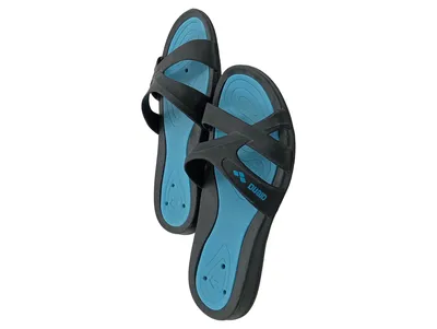 Arena Badeschuhe Damen Gr. 36 Schwarz Blau Sportlich Schwimmbad Strand