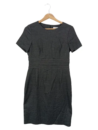 APRIORI Businesskleid Damen Grau Elegant Kurzarm Gr. 36 S Büro Arbeit
