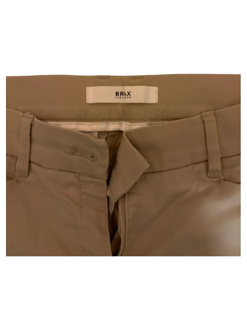 BRAX Damen Chino Stoffhose Beige Gr. 36 Baumwolle Klassisch 4
