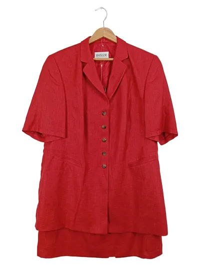 BASLER Damen Kostüm mit Rock Gr. 44/XXL Rot Elegant Klassisch Business