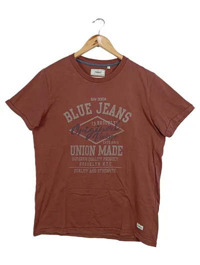 PRODUKT Herren T-Shirt Gr. 48/M Braun Casual Vintage