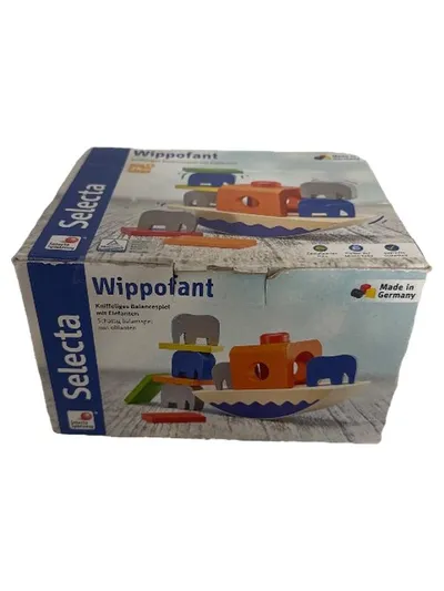 Selecta Wippofant Motorikspielzeug Balancespiel Elefanten Holz Kinder Mehrfarbig