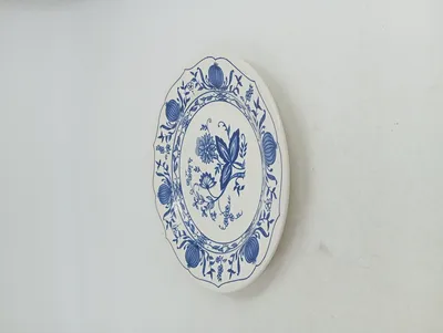 CHURCHILL Sammelteller Vintage Blau Blumenmuster 26 cm Porzellan Wandteller Deko