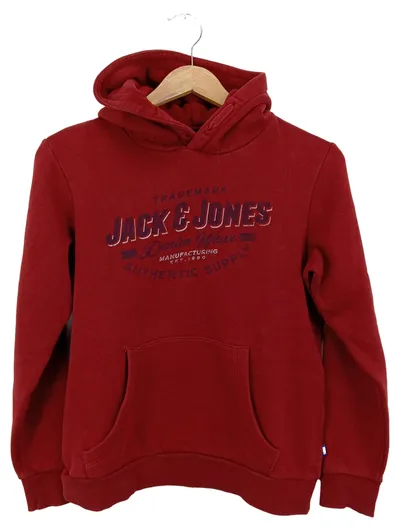 Jack & Jones Kinder Kapuzenpullover Gr. 152 Rot Logo-Print