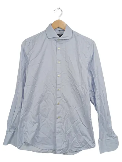 Jake*s Collection Herren Business Hemd Slim Fit Gr. 37/38 Blau Gestreift