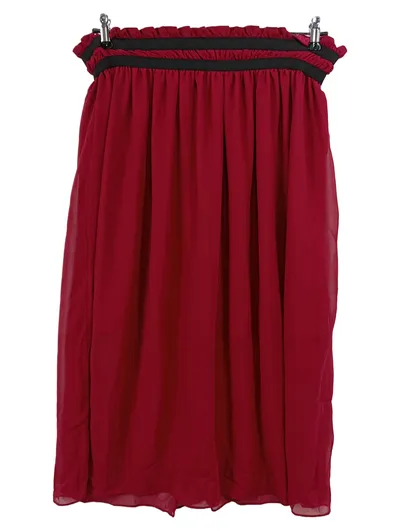 GRACE KARIN Damen Midirock Rot 42/XL Elegant Faltenrock Polyester