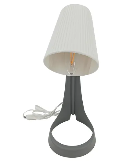 IKEA SVALLET Tischleuchte Grau Modern Kunststoff 36cm Schreibtischlampe