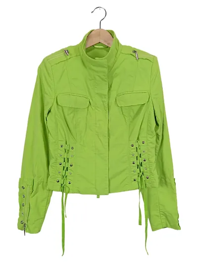 AIRFIELD Damen Leichte Jacke Gr. 38/M Grün Elegant Streetwear Baumwolle