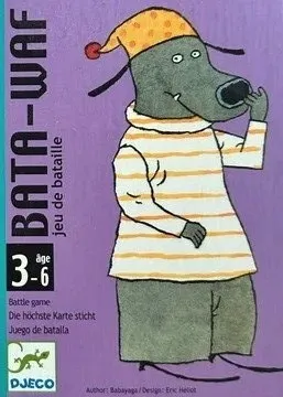 Djeco Bata-Waf Kartenspiel für Kinder 3-7 Jahre Lernspiel Hunde Zahlen Größen 1