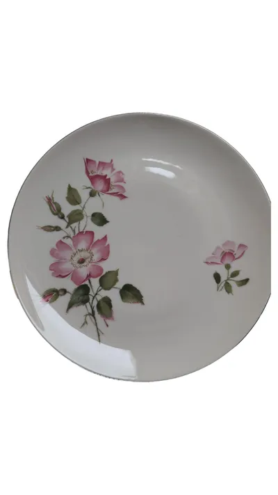 BAREUTHER Kuchenteller Vintage Porzellan Weiß mit Blumenmuster