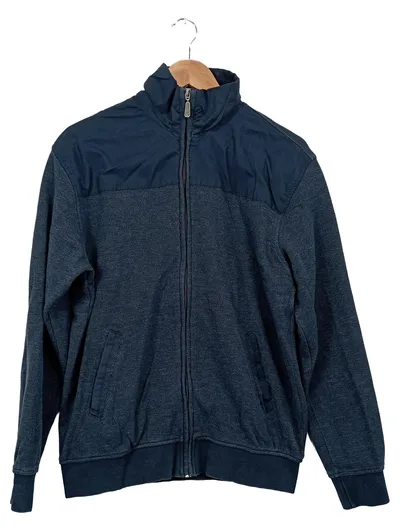 Commander Herren Sweatjacke Gr. 50/L Schwarz Casual Baumwolle Reißverschluss
