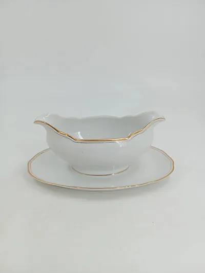 PMR BAVARIA Dipschale Porzellan Weiß Klassisch Soßenschale Schale 22x15 cm