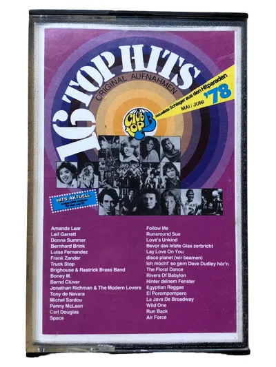 16 Top Hits Mai/Juni 1978 Club Top 13 Audiokassette MC Tape Sampler Vintage
