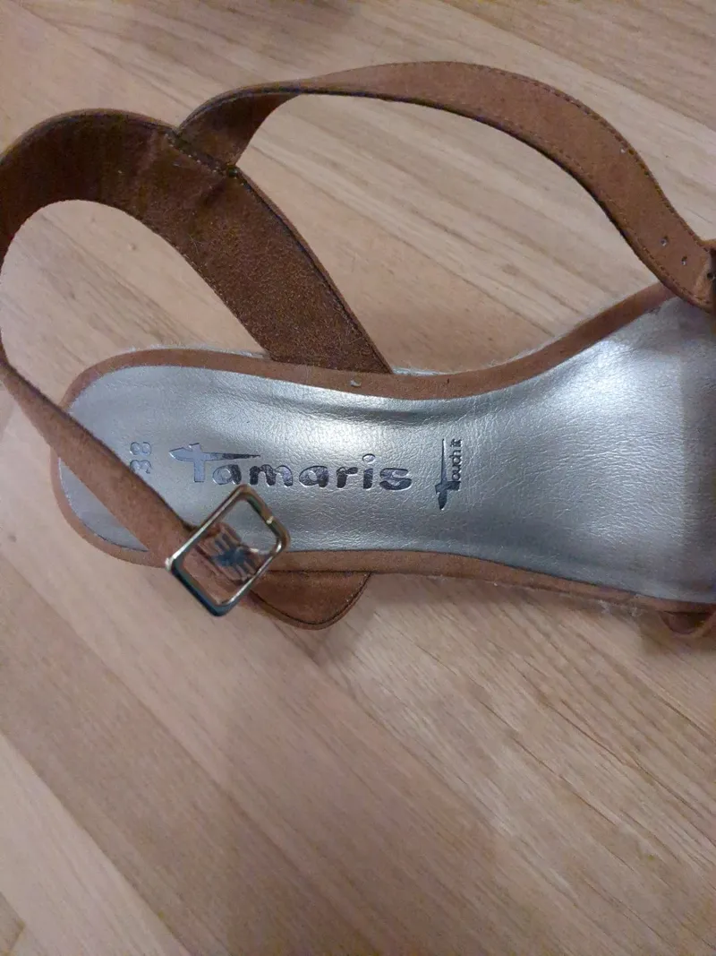 Tamaris Keilsandaletten Damen Gr. 38 Braun Espadrilles Wedges 5