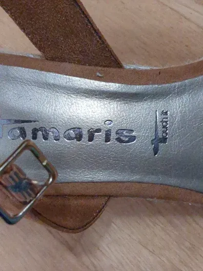 Tamaris Keilsandaletten Damen Gr. 38 Braun Espadrilles Wedges 6