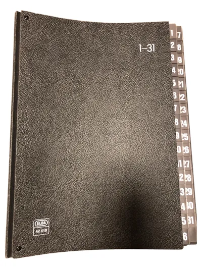 Elba Register A4 1-31 Schwarz Büro Organizer Aktenordner Trennblätter