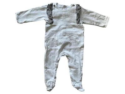 Jacadi Baby Body Strampler weiß Gr. 6M/68 Baumwolle