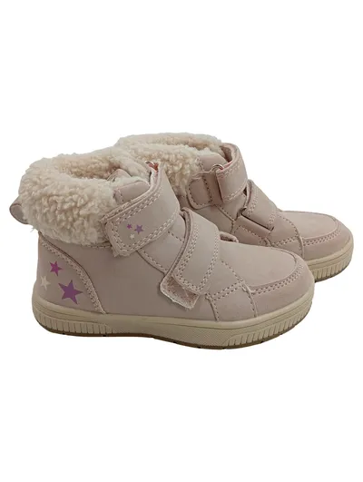 LILY & DAN Kinder Schneestiefel Gr. 24 Rosa Teddyfutter Klettverschluss