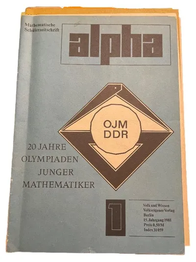 Volk und Wissen Alpha 1981 Heft 1 DDR Mathe Olympiade Schülerzeitschrift