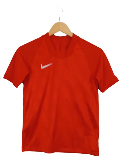 NIKE Kinder Fußball Trikot DRI-FIT Rot Gr. 158 Kurzarm Logo-Print