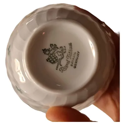 Royal Tettau Zuckerdose Porzellan Weiß Klassisch Blumenmuster Alltag