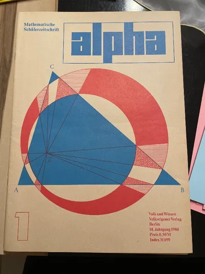 Volk und Wissen Alpha Zeitschrift 1980 Ausgabe 1 Mathematik Geometrie Schüler