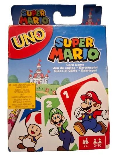 Mattel UNO Super Mario Kartenspiel Familienspiel ab 7 Jahre