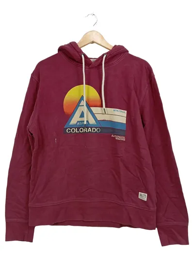 Jack & Jones Herren Hoodie Aspen Colorado Retro Print Gr. XL Rot
