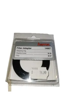 Hama Filteradapter Stepping Ring M46 auf M67 Objektiv Lens Schwarz