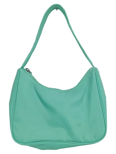 MONKI Damen Henkeltasche Grün Casual Schultertasche Baguette Tasche