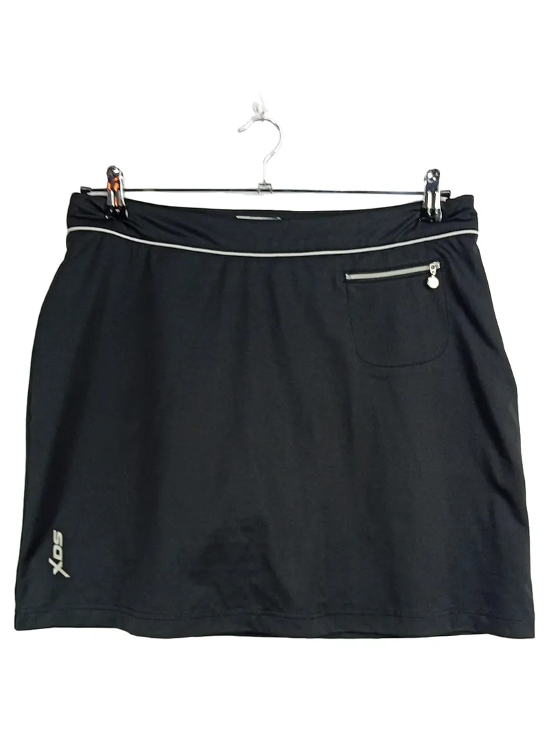 DAILY SPORTS Damen Sportrock Gr. 40/L Schwarz Polyester mit Reißverschluss 1