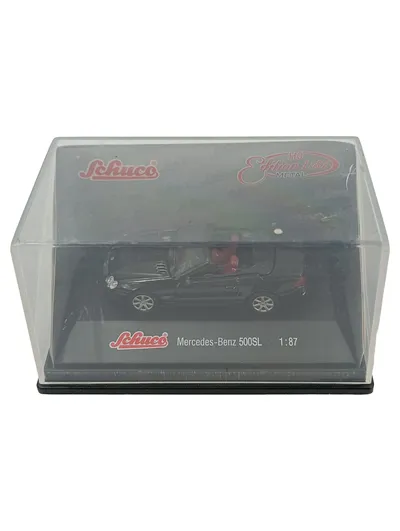 SCHUCO Modellfahrzeug Mercedes-Benz 500 SL 1:87 Schwarz Sammlermodell