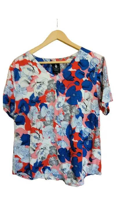 S'QUESTO Damen Bluse Blumenmuster Gr. 40 Mehrfarbig Casual Viskose