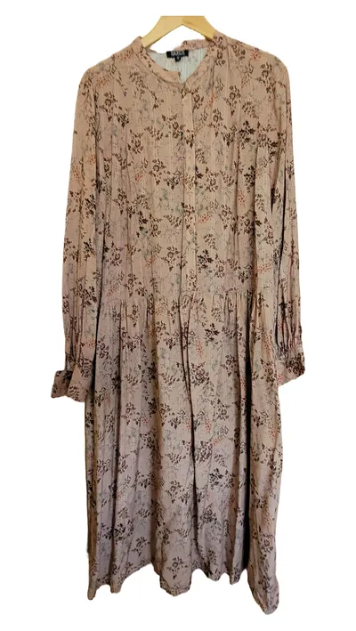SOCCX Damen Freizeitkleid Gr. 42 Rosa Blumenmuster Casual Maxikleid