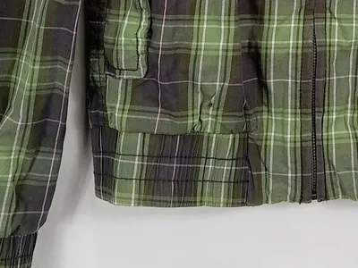 Dickies Bomberjacke Herren Gr. S kariert grün Baumwolle Casual