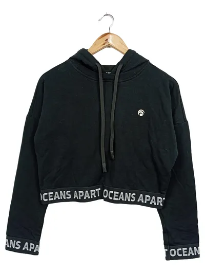 OCEANS APART Damen Kapuzenpullover Hoodie 36/S Schwarz Casual Sportlich