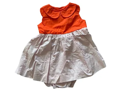 Jacadi Kinder Freizeitkleid Mädchen Gr. 6M/68 Klassisch Orange Rosa Baumwolle