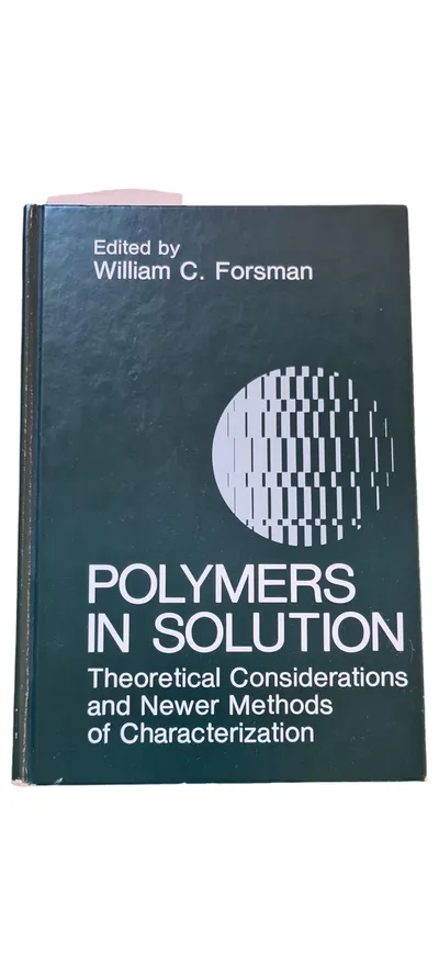 Polymere in Lösung Fachbuch Chemie Hardcover Forsman Polymerwissenschaft