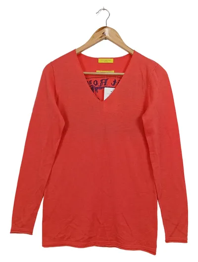 WITTY KNITTERS Pullover Damen Gr. 36/S Rot Casual Wollmischung Tiermotiv