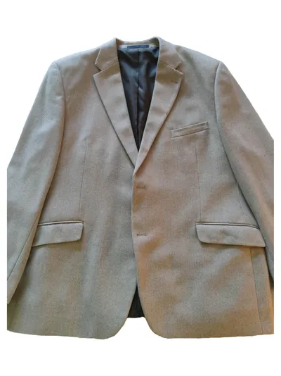 CANDA Sakko Herren Gr. 42 Beige Klassisch Fischgrätenmuster