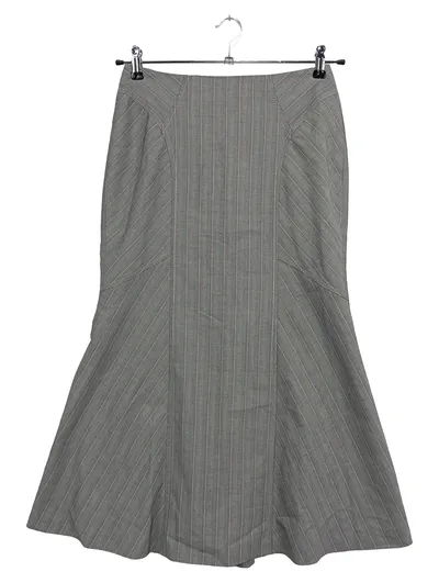 BIBA Damen Bleistiftrock Gr. 36/S Grau Gestreift Business Elegant Maxirock