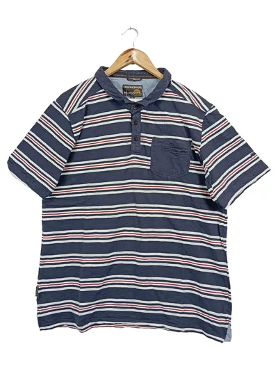 CRAGHOPPERS Herren Poloshirt XL/56 Blau Gestreift Kurzarm Casual
